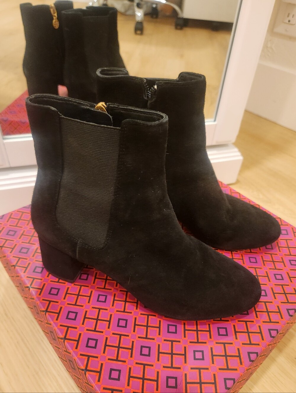 Tory Burch | Mini Benton 50mm Gore Bootie in Black Suede